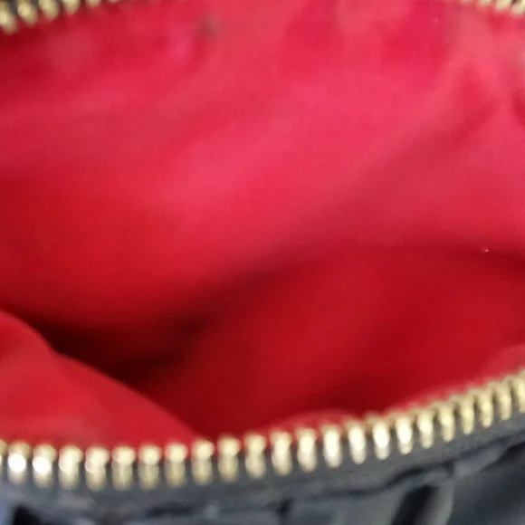 MZ Wallace crossbody or shoulder bag, leather trim red satin inner  liner - Picture 6 of 10